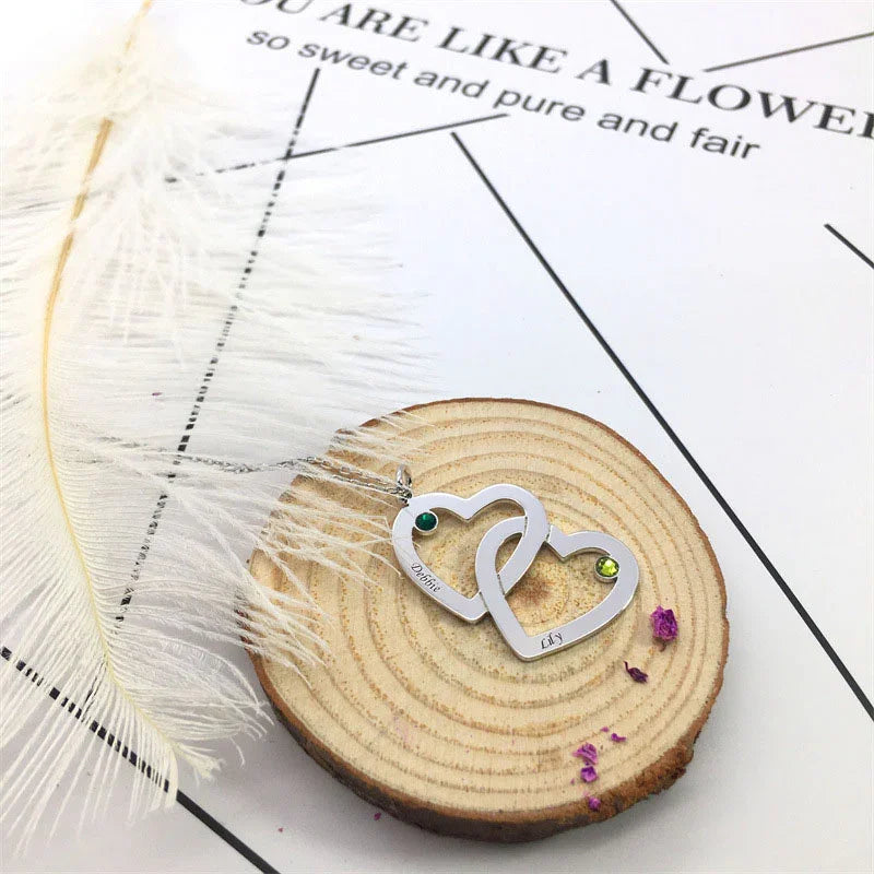 Eternal Bond Personalized Name Heart Necklace