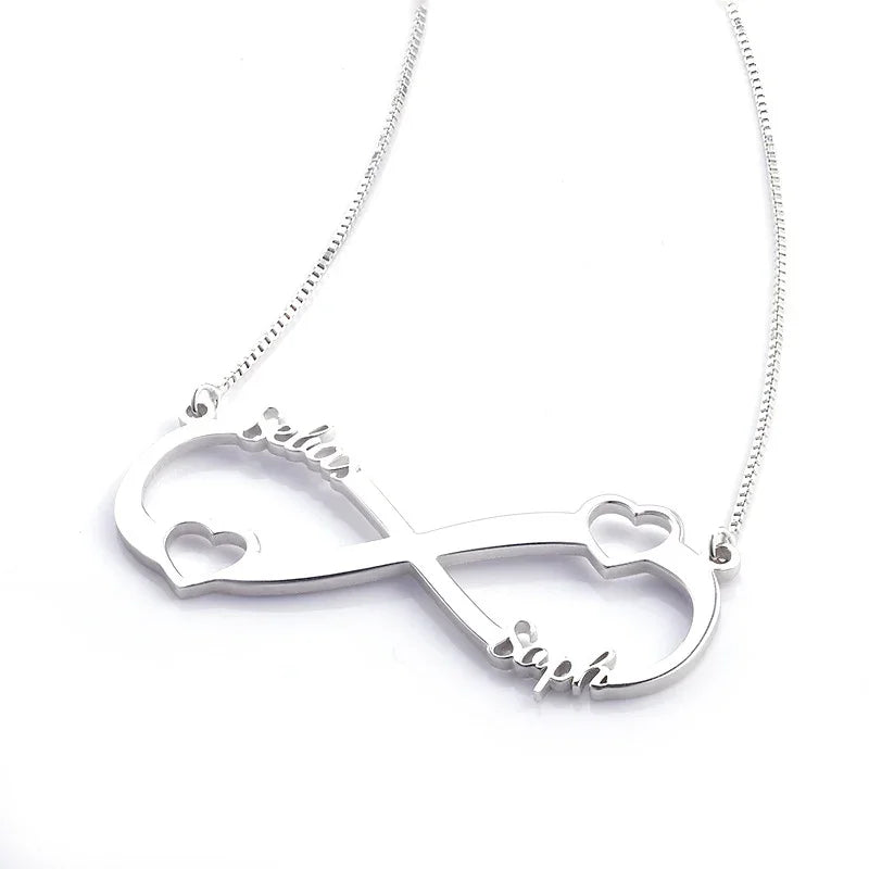 Personalized Infinity Heart Name Necklace