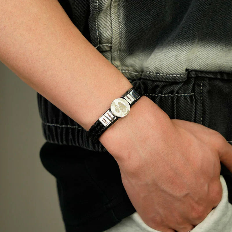Men's Personalized Photo & Name Bracelet