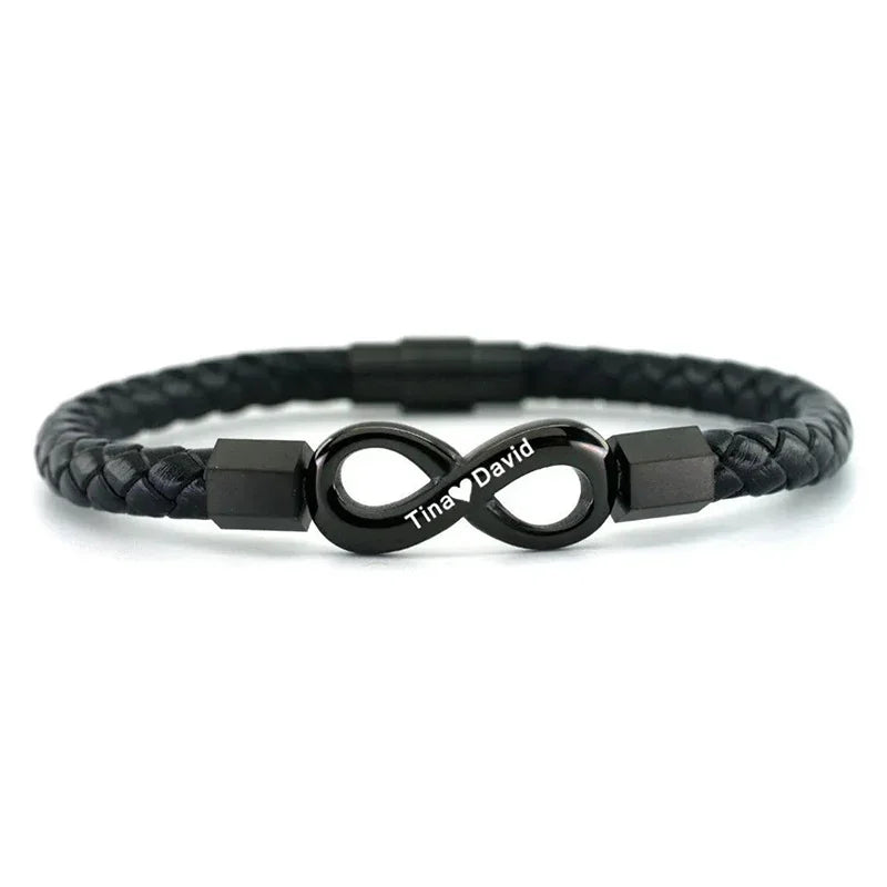 Men's Personalized Infinity Bracelet