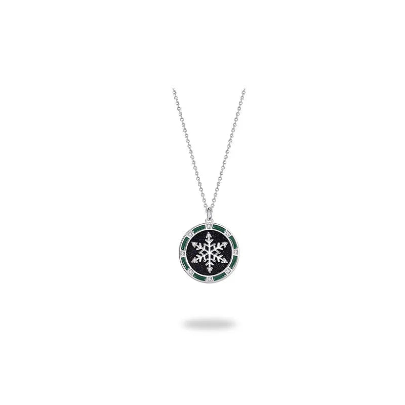 Eternal Spark Christmas Couple Snowflake Necklace