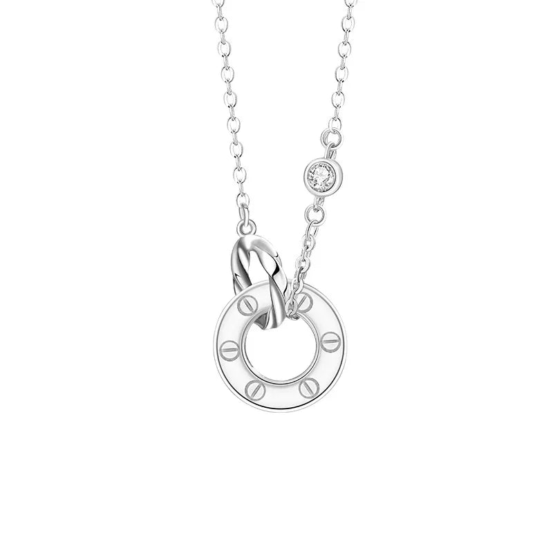 Endless Elegance Couple Circle Necklace