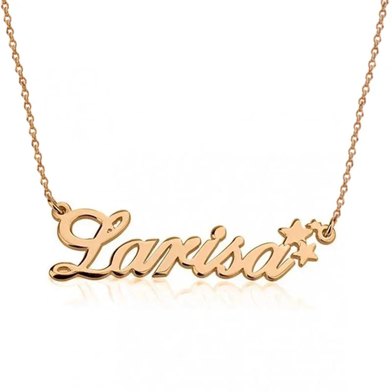 Twinkling Star Personalized Name Necklace