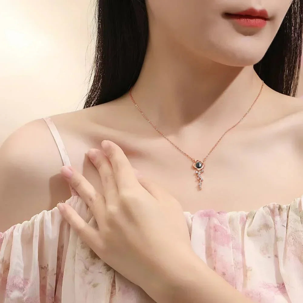 Eternal Rose – Custom Photo Projection Necklace