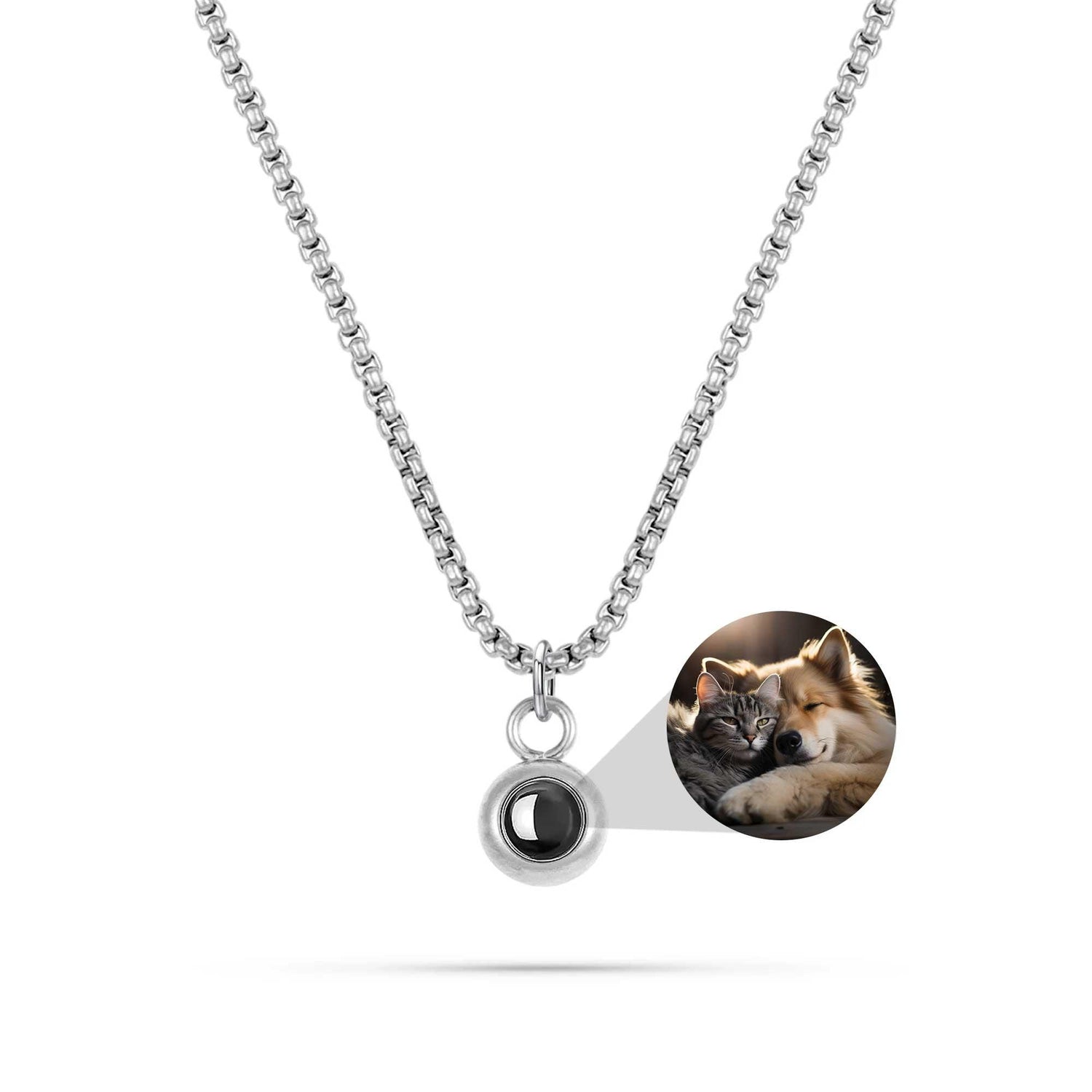 Circle of Love – Custom Pet Photo Projection Necklace