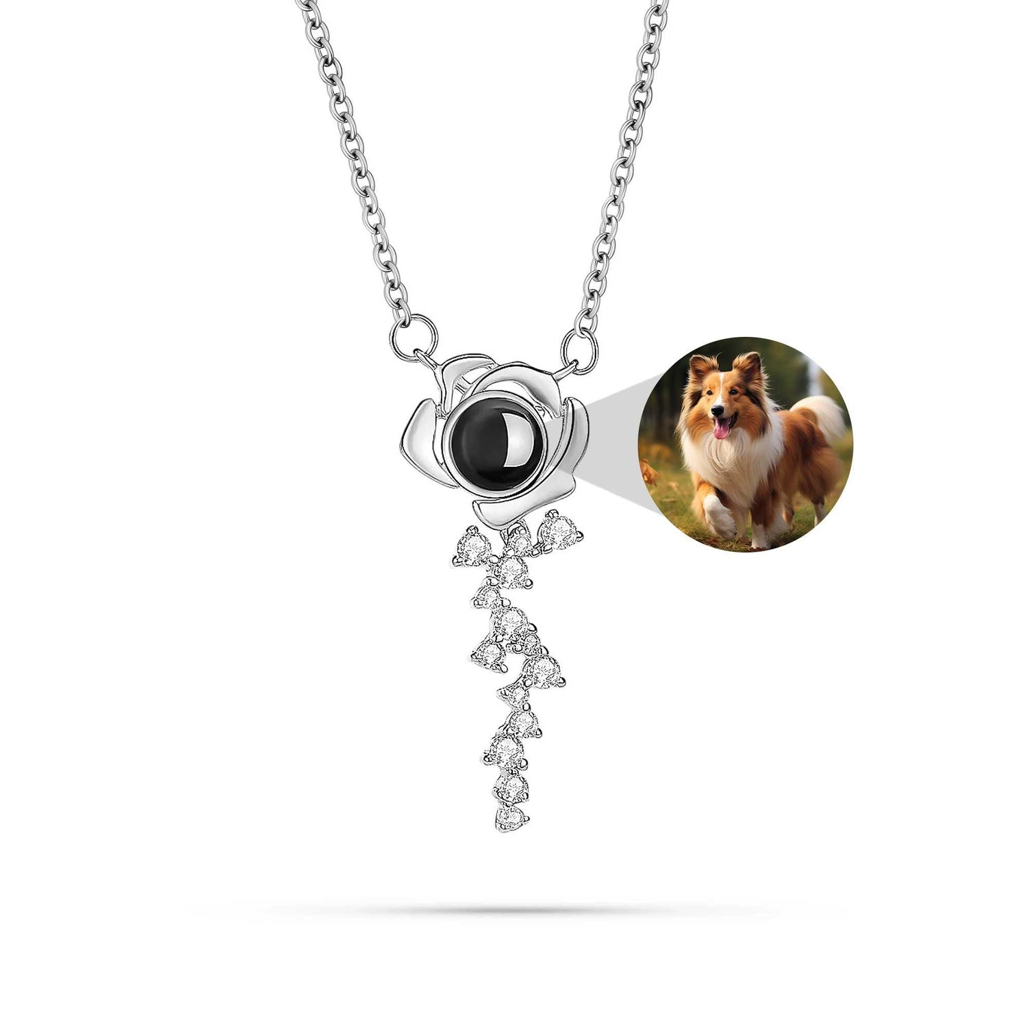 Eternal Rose – Custom Pet Photo Projection Necklace