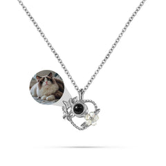 Floral Path – Custom Pet Photo Projection Necklace