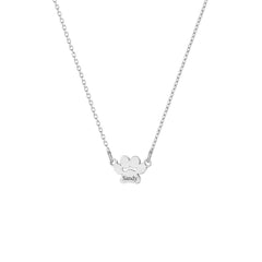 Custom Engraved Paw Print Necklace | Personalised Pet Name Pendant