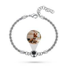 Pawprint Glow – Custom Pet Photo Projection Bracelet