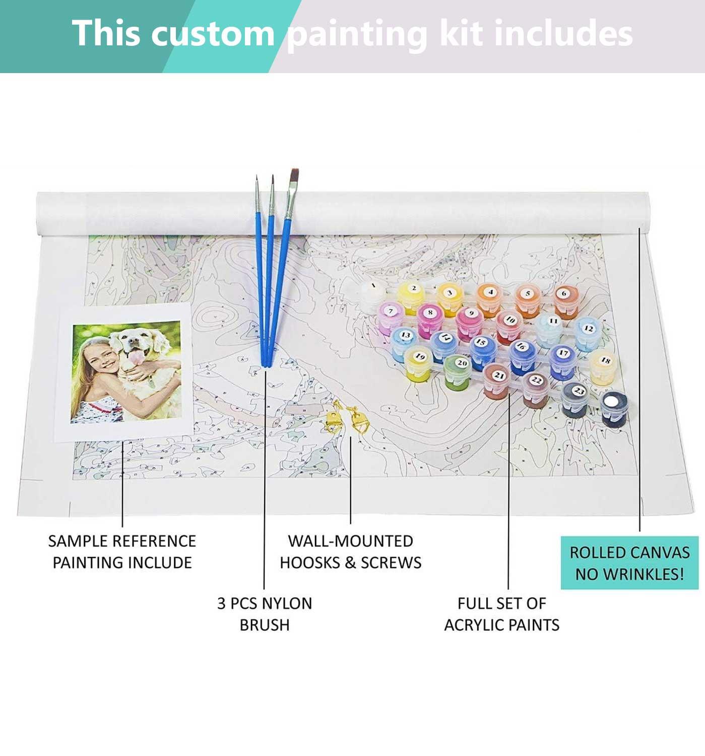 custom DIY pet painting by numbers
