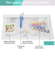 custom DIY pet painting by numbers