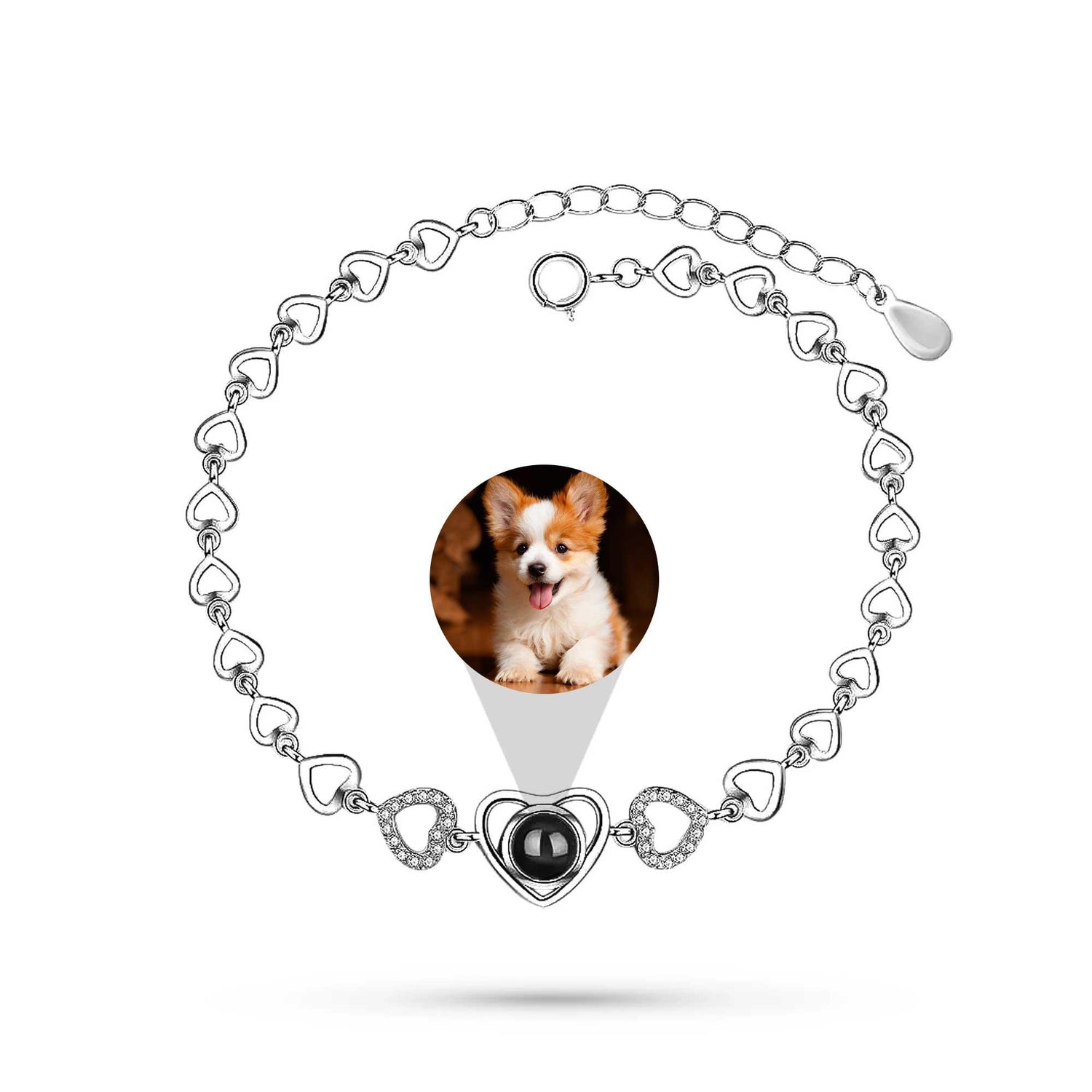 Hearts of Love – Custom Pet Photo Projection Bracelet