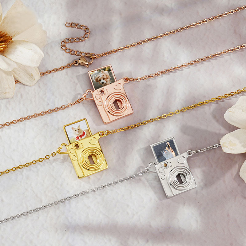 Custom Photo Camera Necklace