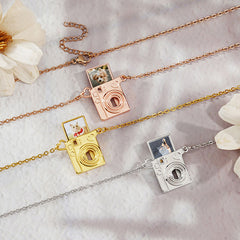 Custom Photo Camera Necklace