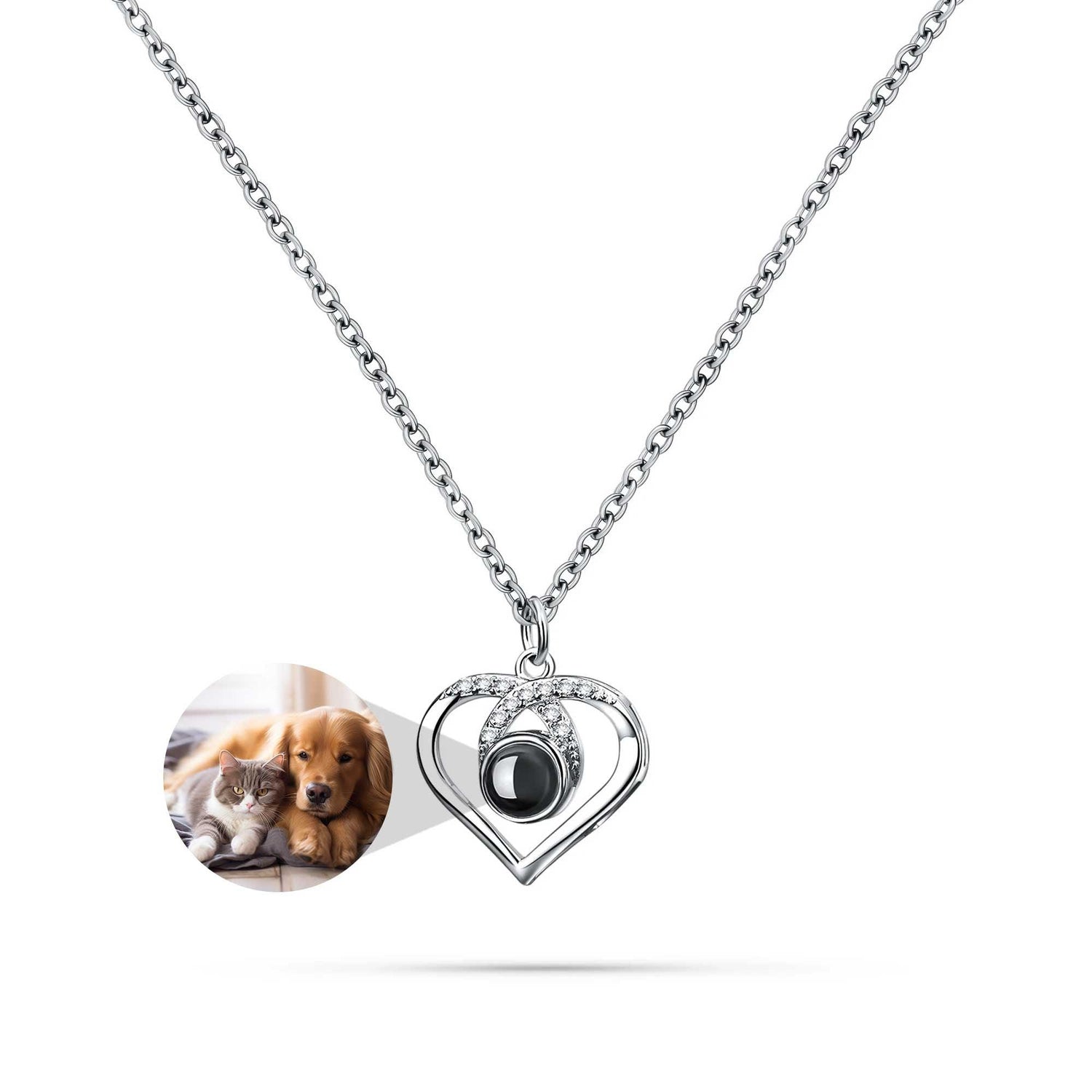 Loyal Heart – Custom Pet Photo Projection Necklace