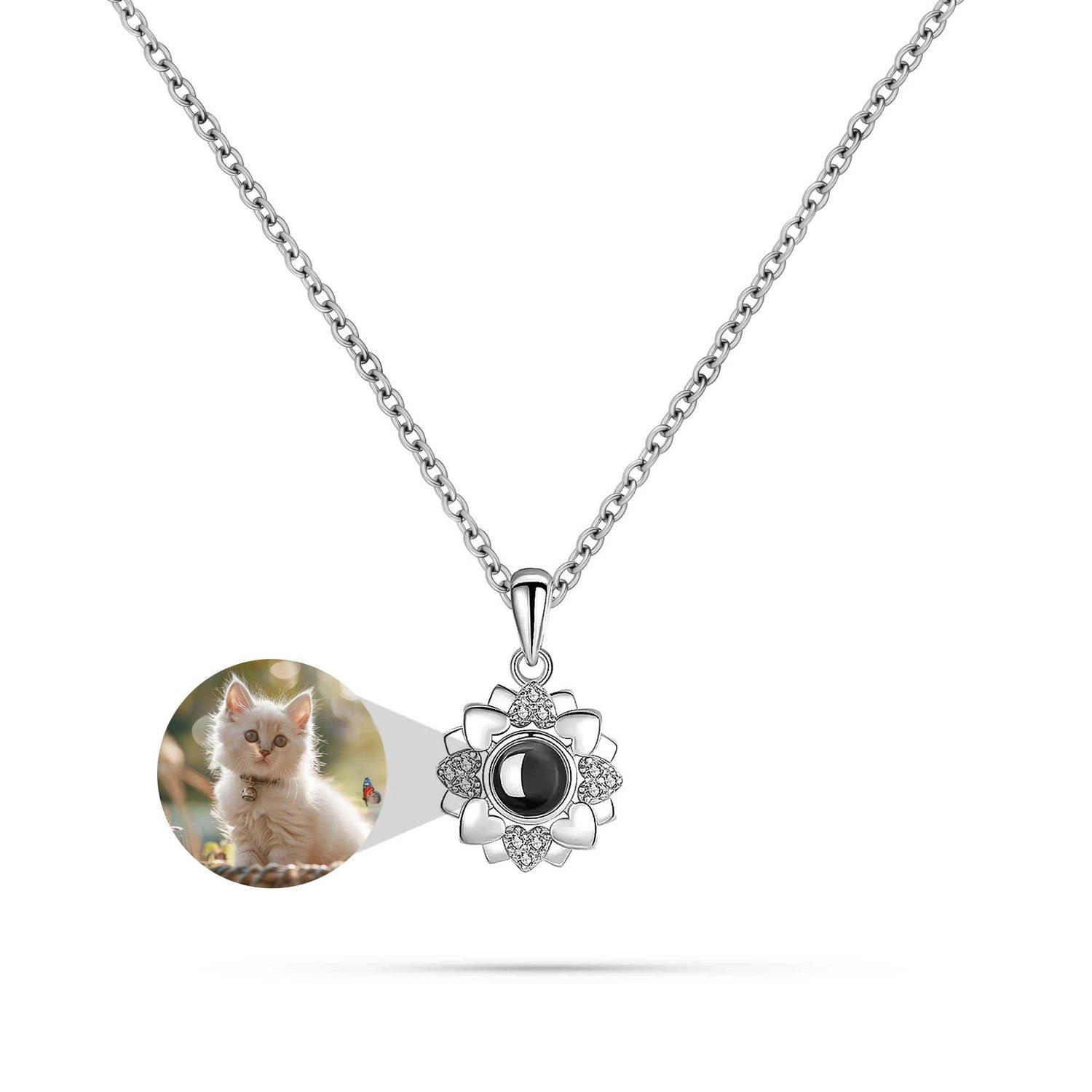 Pet Bloom Necklace – Personalized Photo Projection Pendant