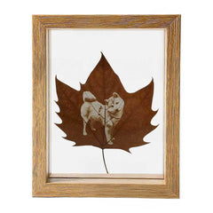 Custom Pet Leaf Carving – Handcrafted Portrait on a Real Leaf
