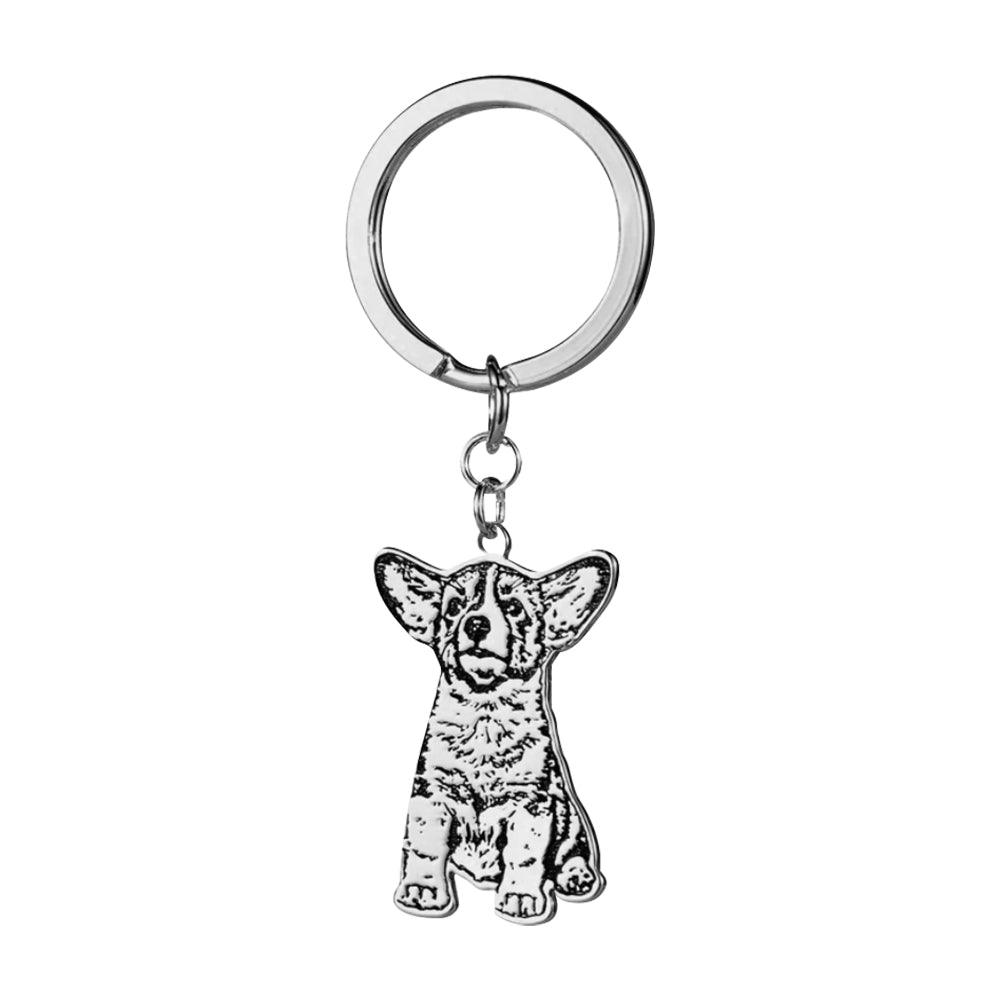 Custom Engraved Full Body Pet Keychain | Personalized Pet Keepsake Gift