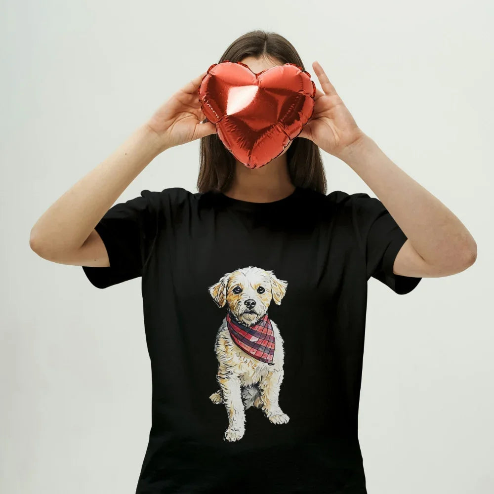 Custom Color Sketch Pet Portrait T-Shirt