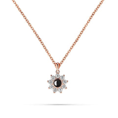 Sunflower Shine – Custom Pet Projection Necklace with Photo Inside