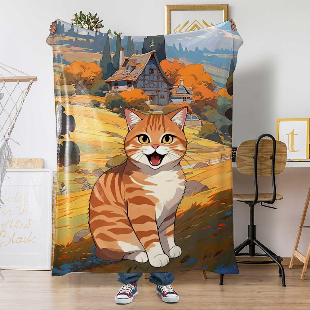 Custom Pet Cartoon Portrait Blanket