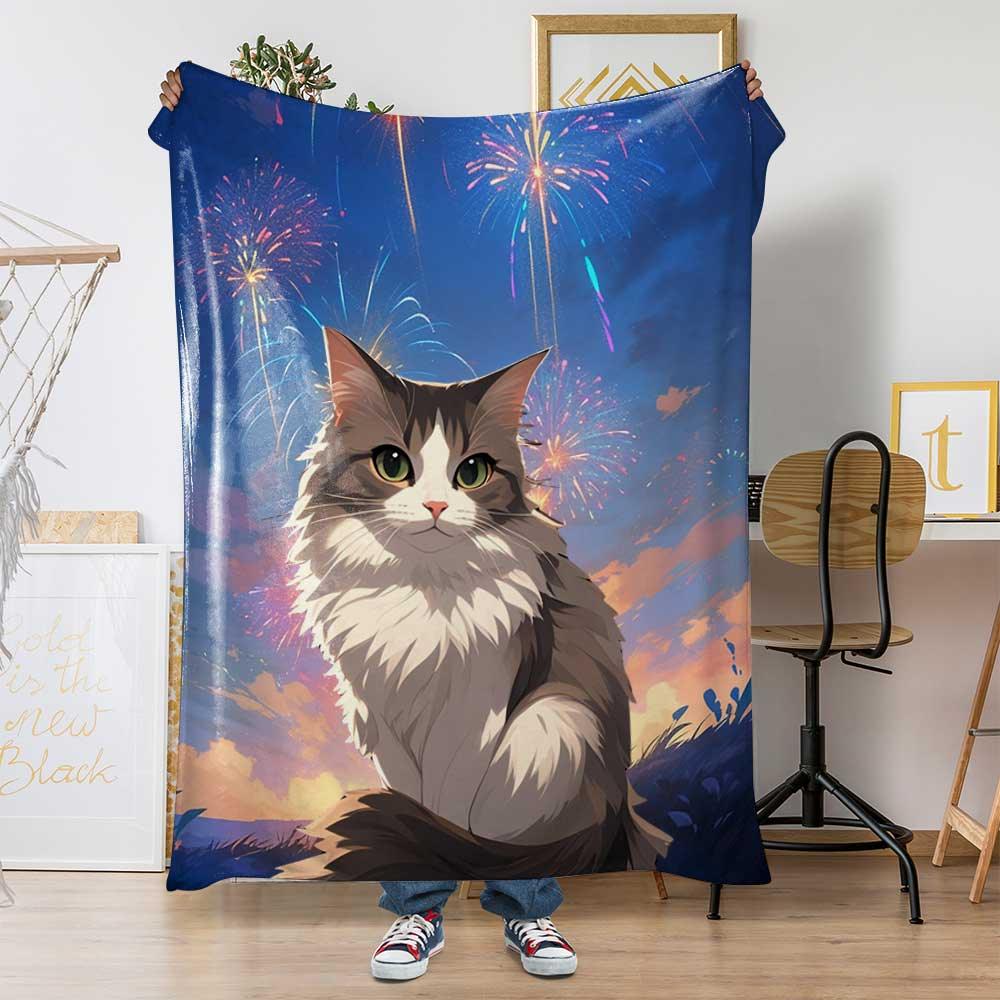 Custom Pet Cartoon Portrait Blanket