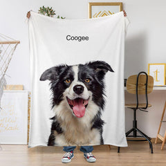 Custom Modern Pet Portrait Blanket