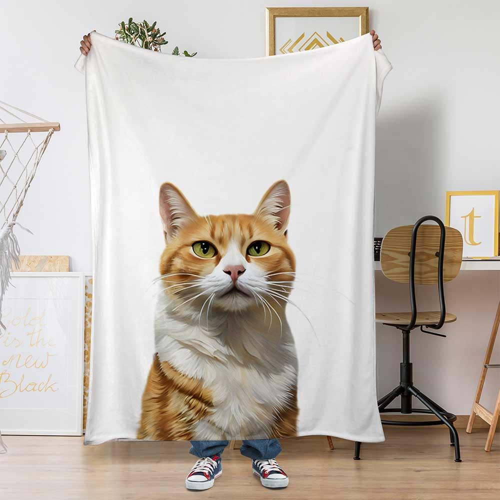 Custom Modern Pet Portrait Blanket