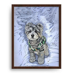 Custom Color Sketch Pet Portrait