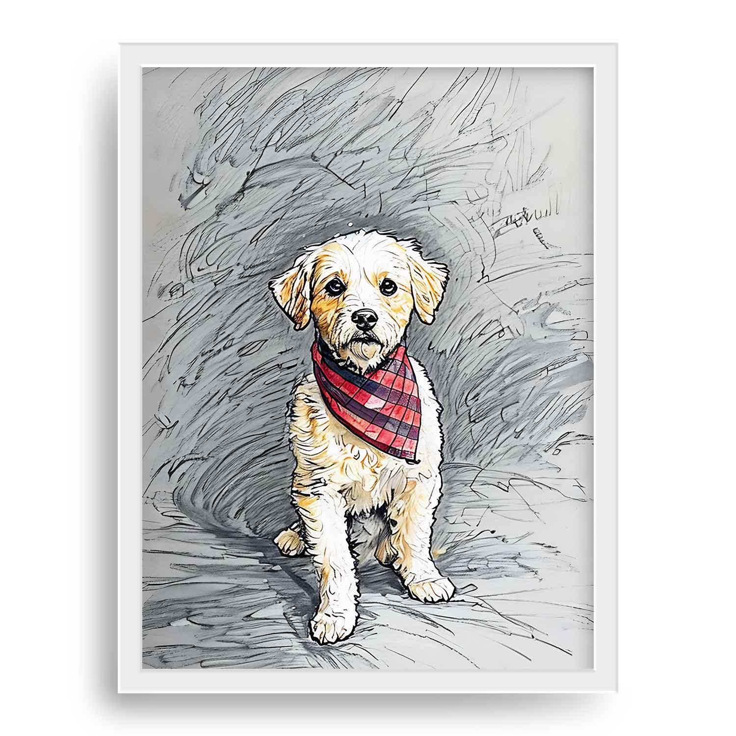 Custom Color Sketch Pet Portrait