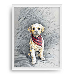 Custom Color Sketch Pet Portrait