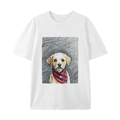 Custom Color Sketch Pet Portrait T-Shirt