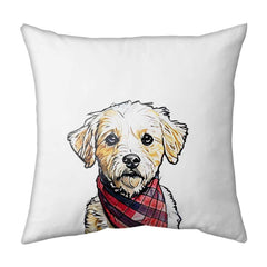 Custom Color Sketch Pet Portrait Pillow