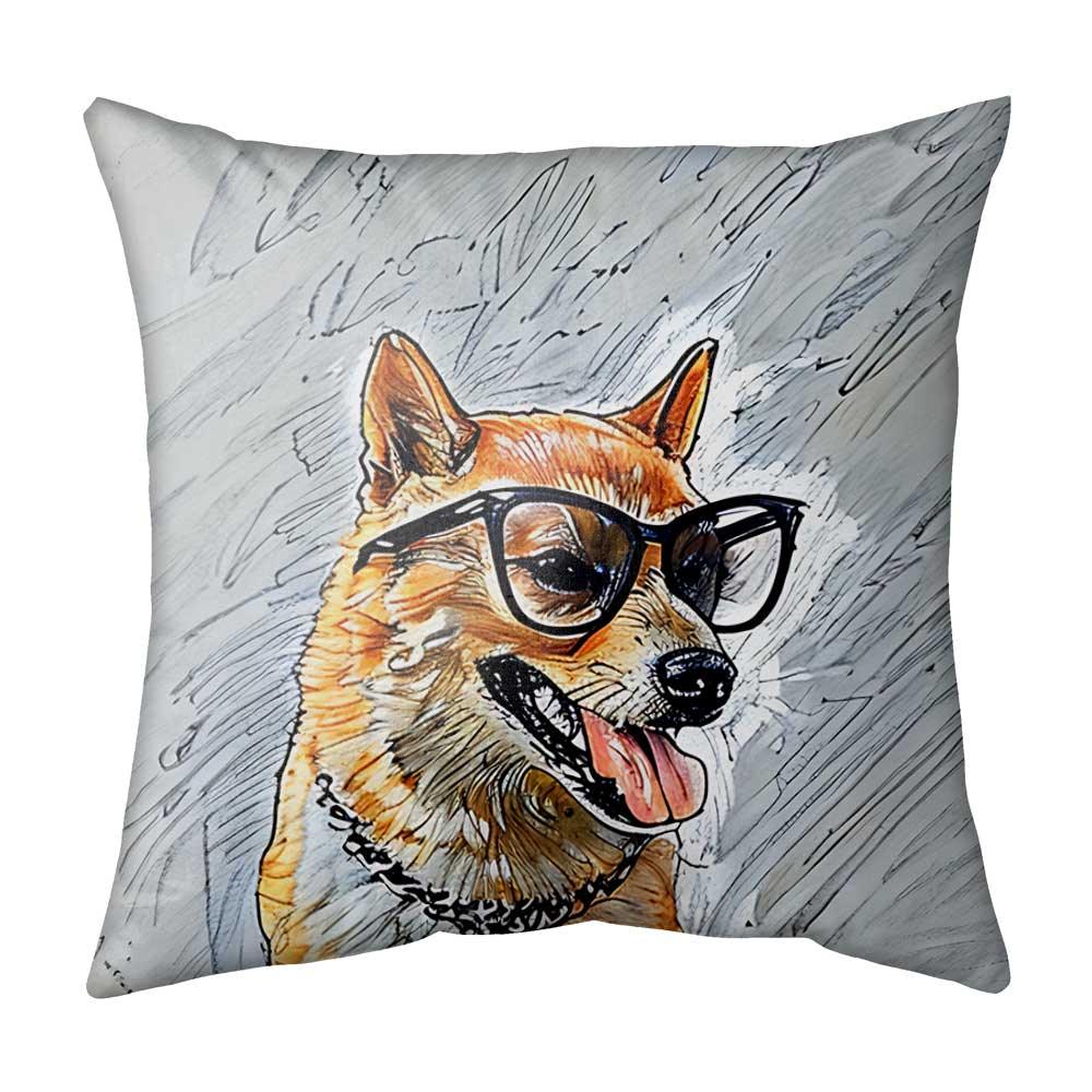 Custom Color Sketch Pet Portrait Pillow