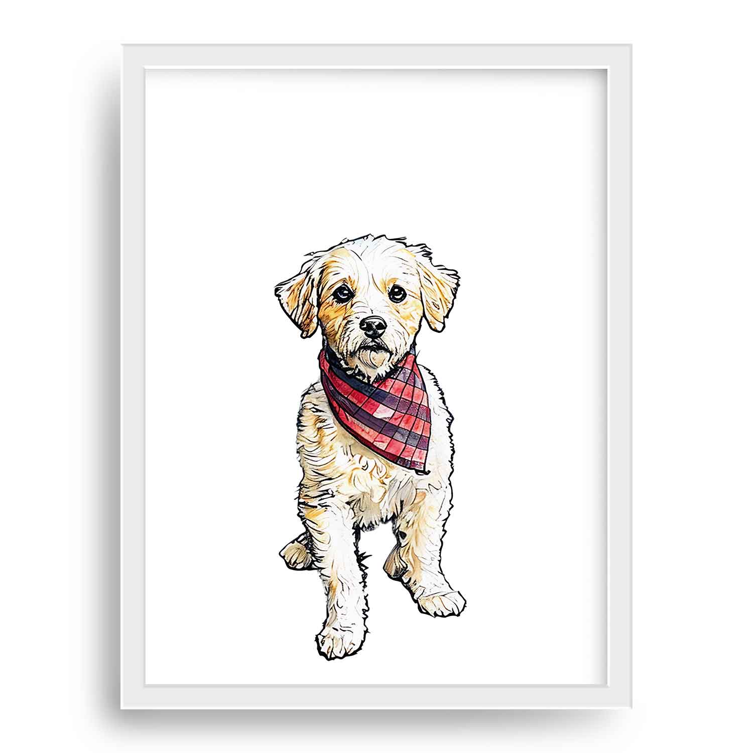 Custom Color Sketch Pet Portrait