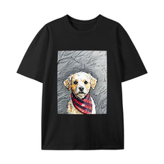Custom Color Sketch Pet Portrait T-Shirt