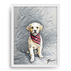 Custom Color Sketch Pet Portrait