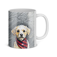 Custom Color Sketch Pet Portrait Mug