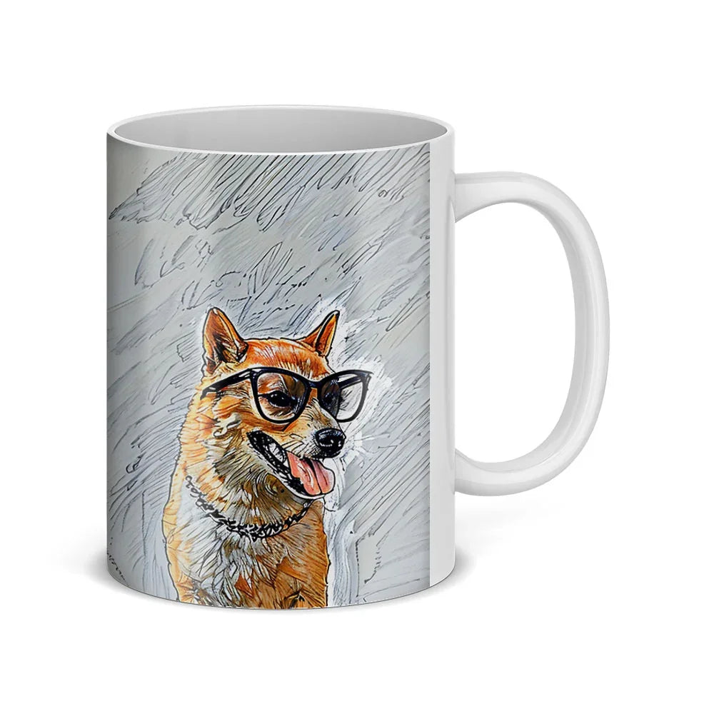 Custom Color Sketch Pet Portrait Mug
