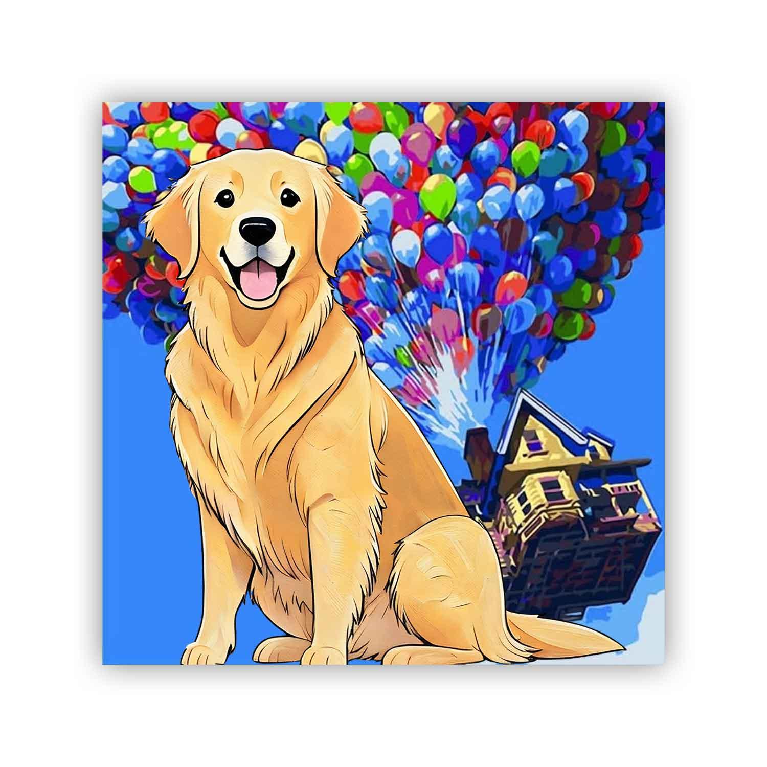 Custom Cartoon Pet Paint by Numbers – Up House