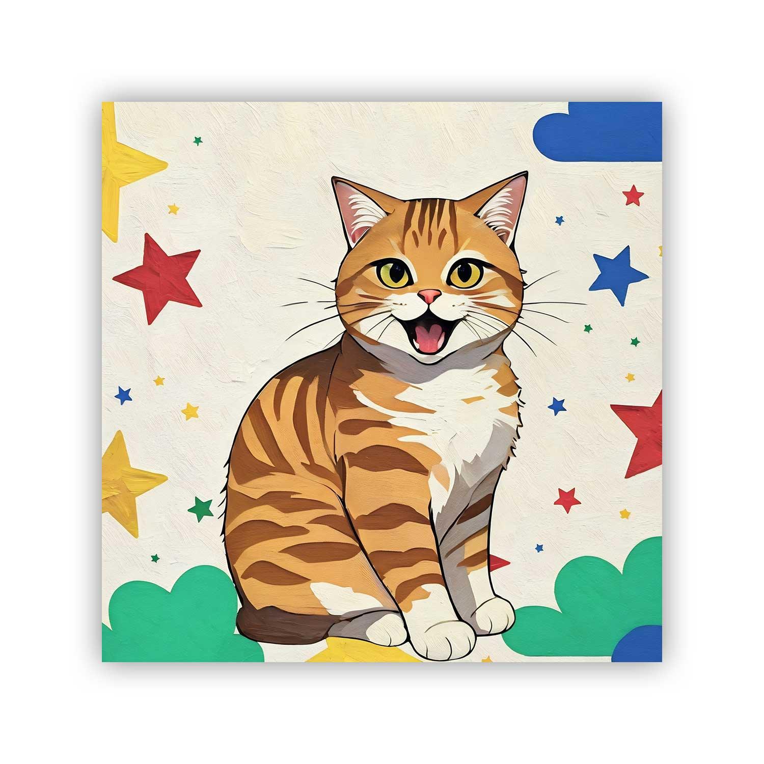 Custom Cartoon Pet Paint by Numbers – Playful Stars