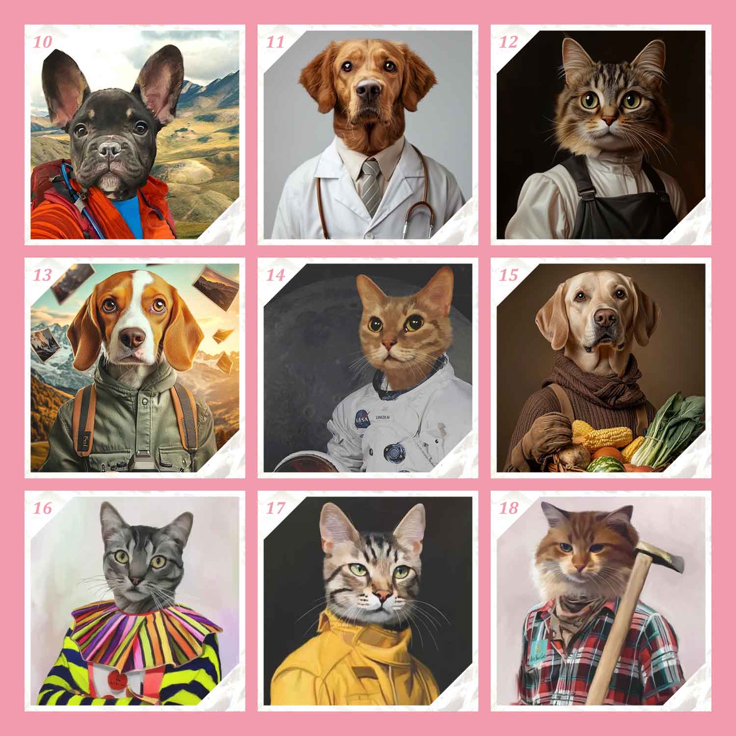 Custom Pet Career Portrait– Personalized Pet Art