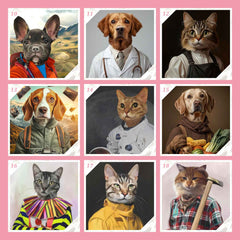 Custom Pet Career Portrait Pillow