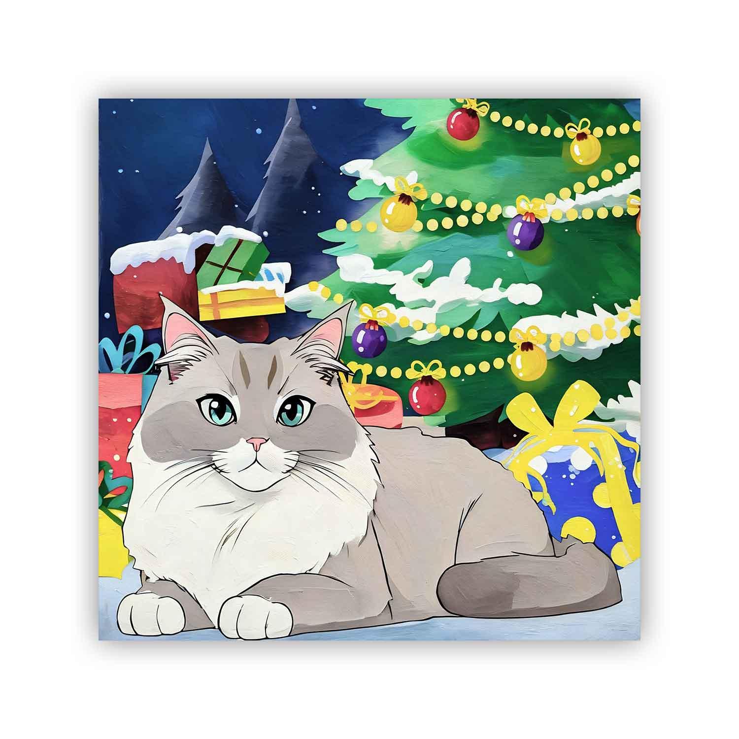 Custom Cartoon Pet Paint by Numbers – Christmas Tree