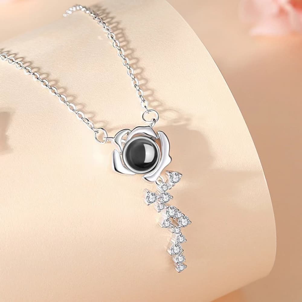 Eternal Rose – Custom Pet Photo Projection Necklace