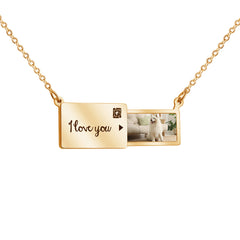 Custom Photo Engraved Pet Portrait Necklace - Personalized Keepsake Jewelry