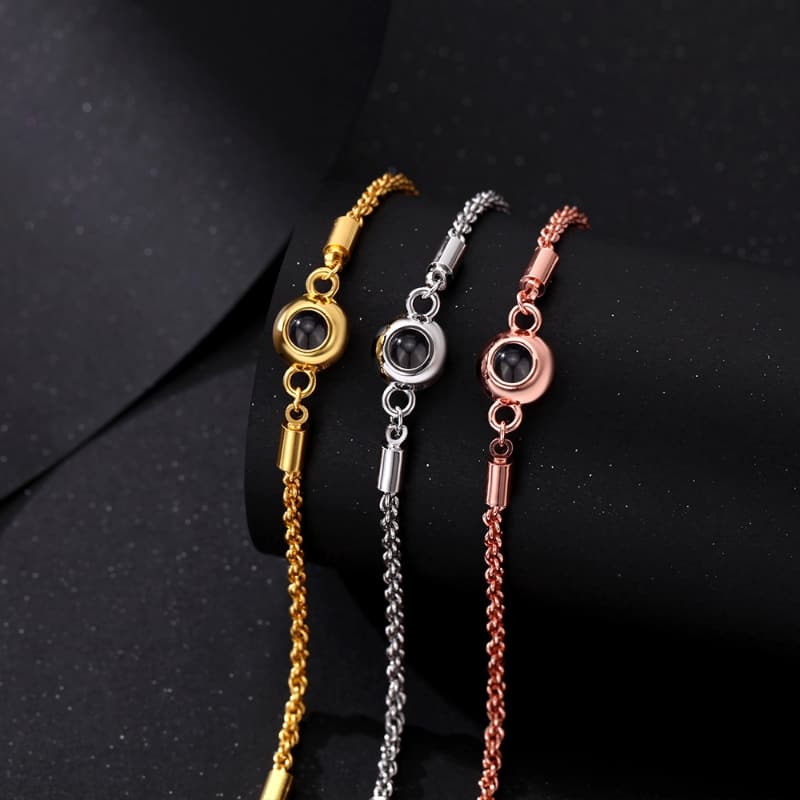 Pawprint Glow – Custom Pet Photo Projection Bracelet