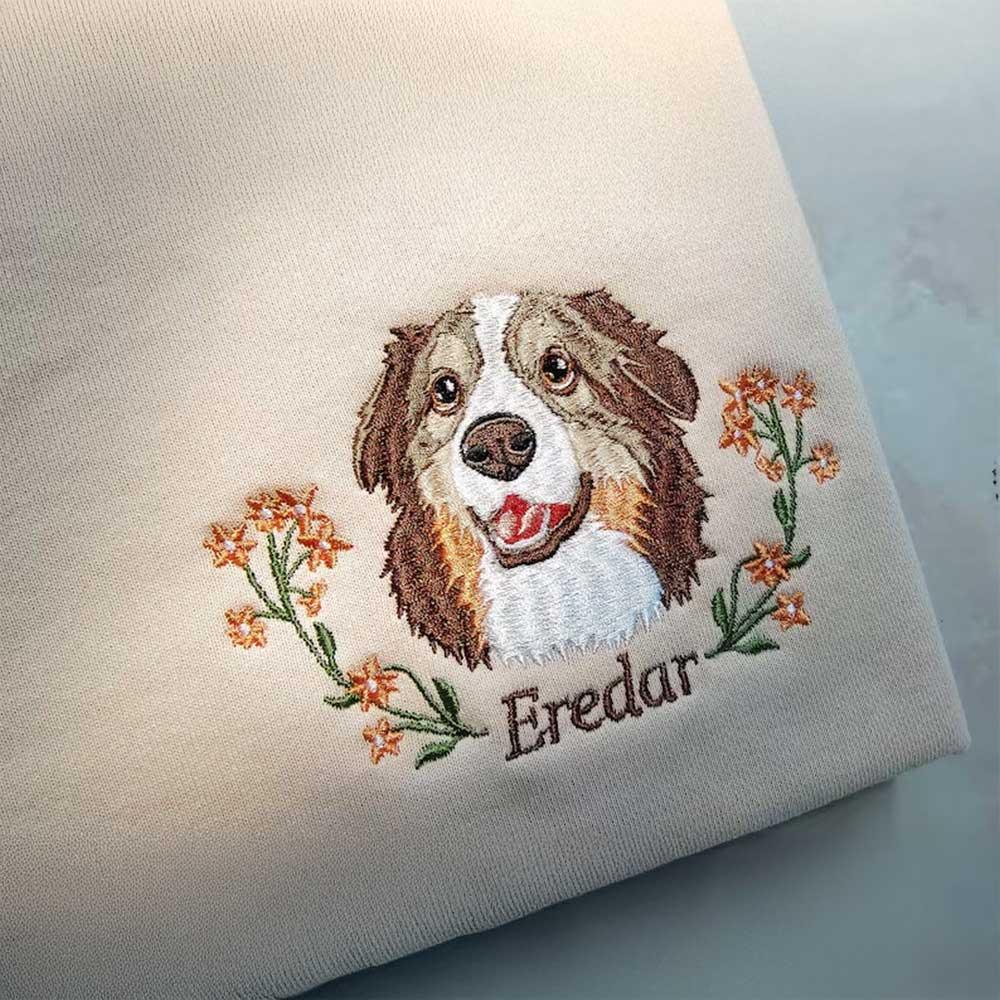 Custom Pet Embroidered Sweatshirt