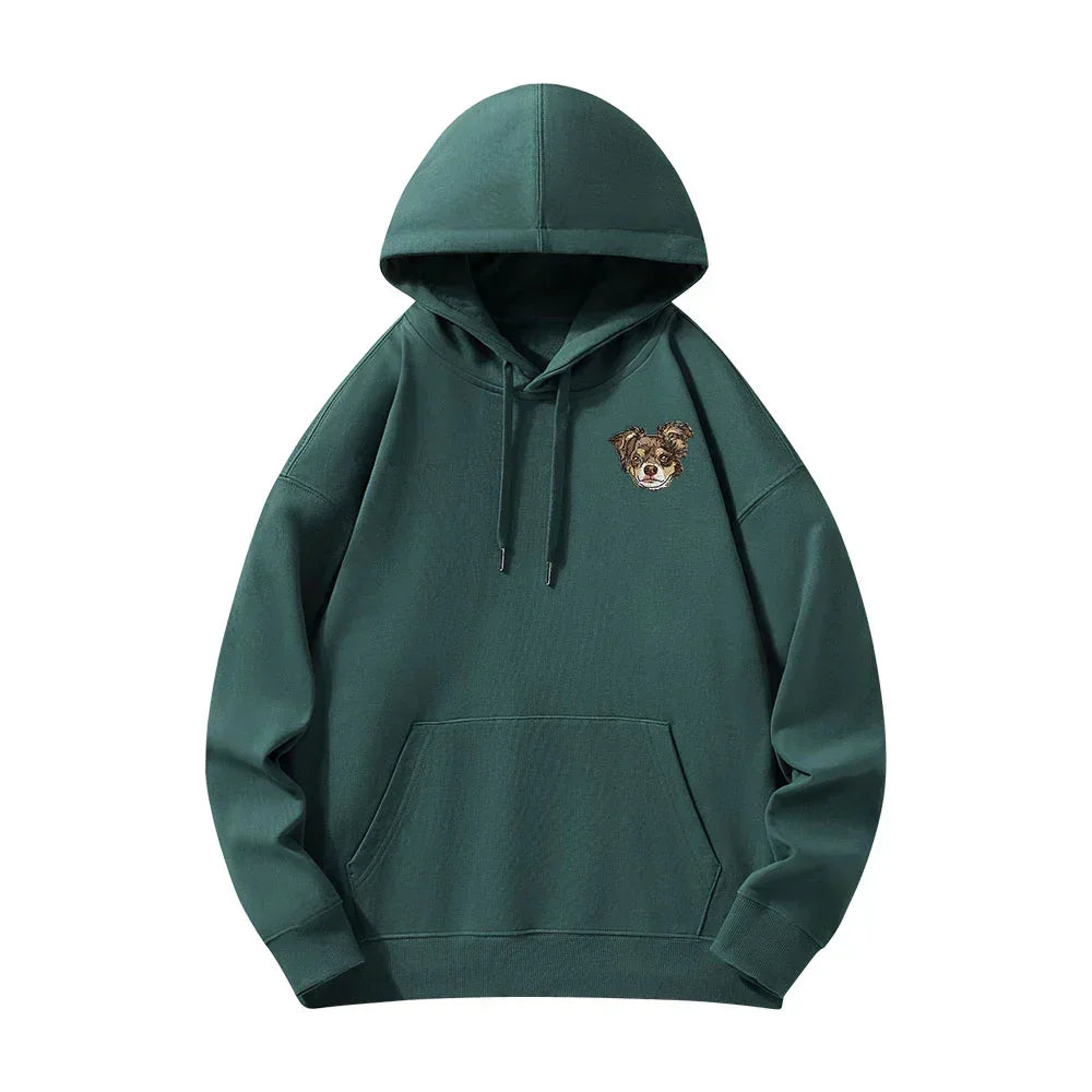 Essential Lightweight Custom Pet Embroidered Drawstring Hoodie
