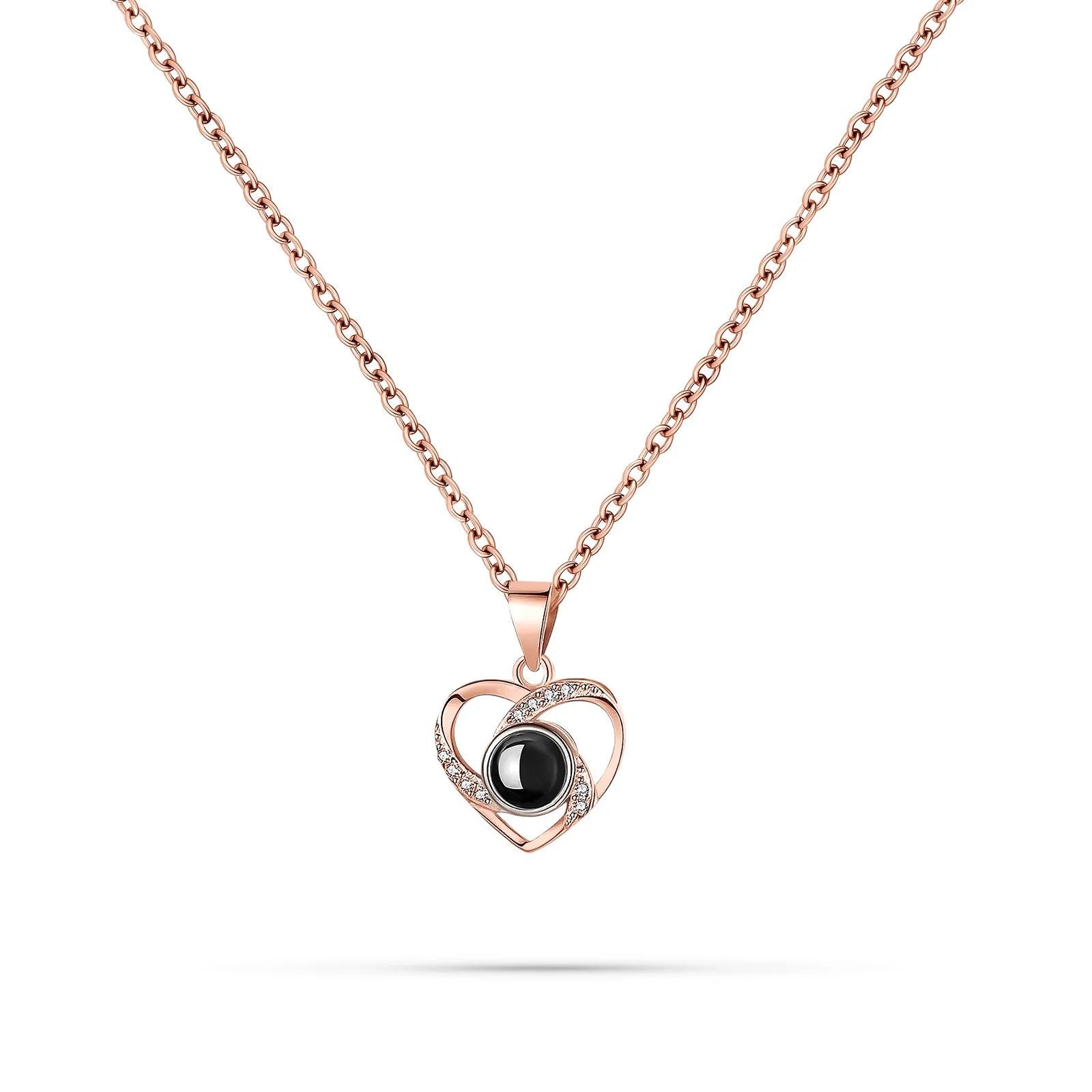 Heart Nest - Custom Pet Photo Projection Necklace